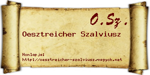 Oesztreicher Szalviusz névjegykártya